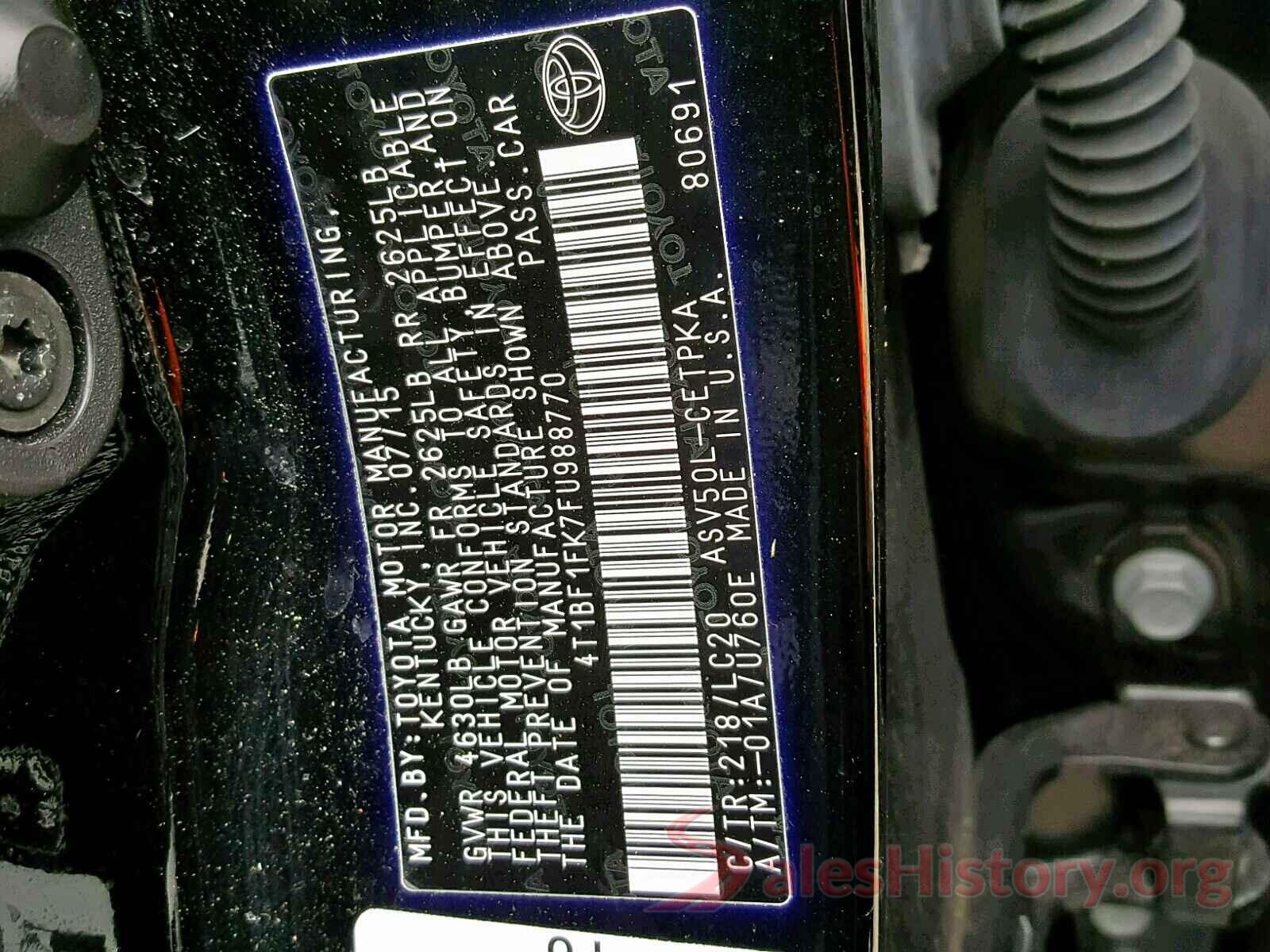 4T1BF1FK7FU988770 2015 TOYOTA CAMRY