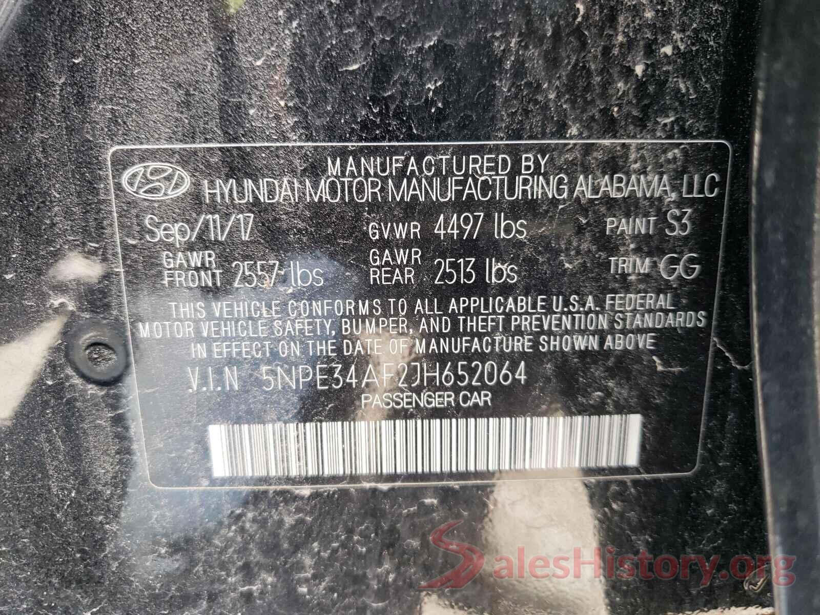 5NPE34AF2JH652064 2018 HYUNDAI SONATA