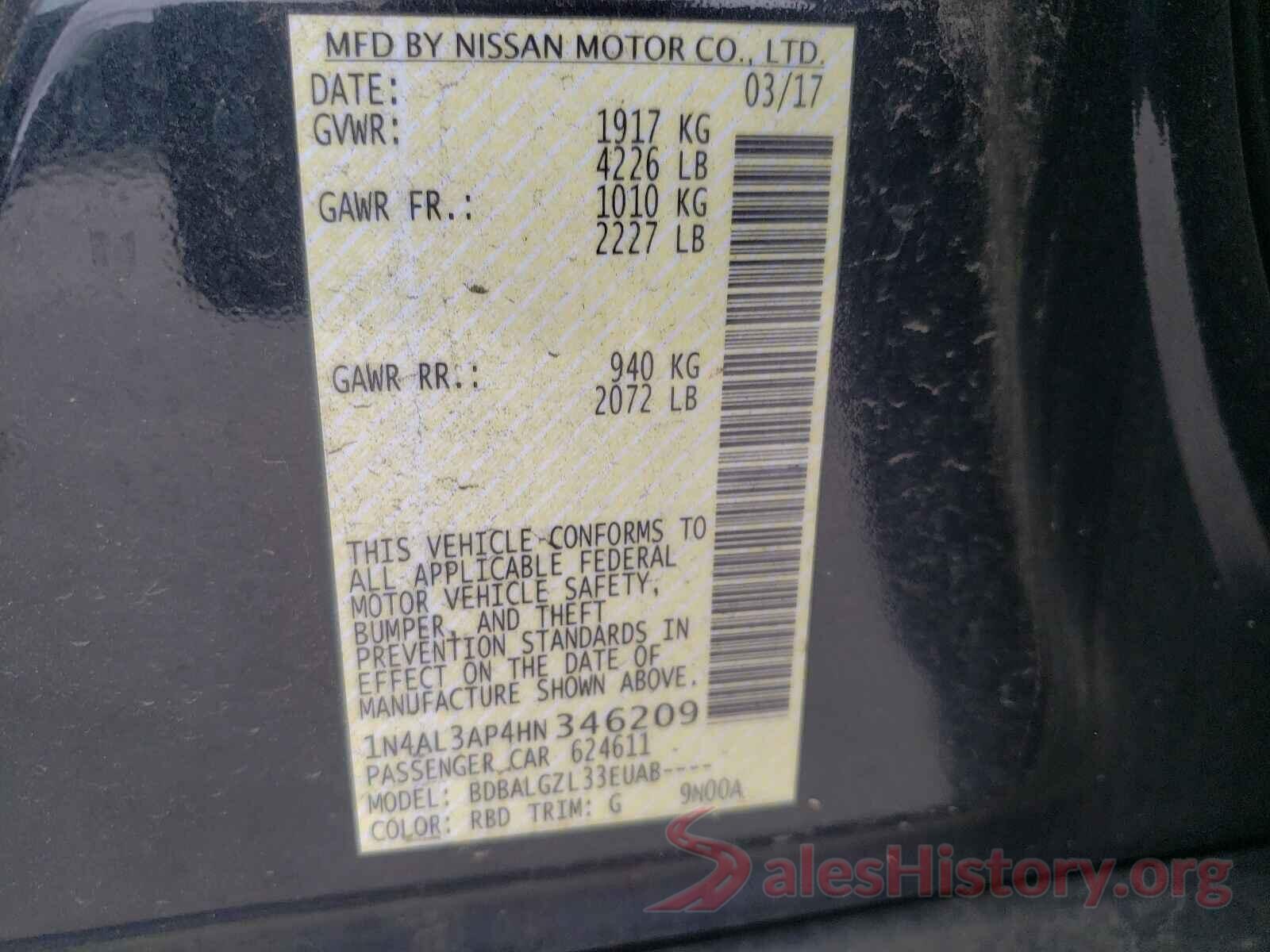 1N4AL3AP4HN346209 2017 NISSAN ALTIMA