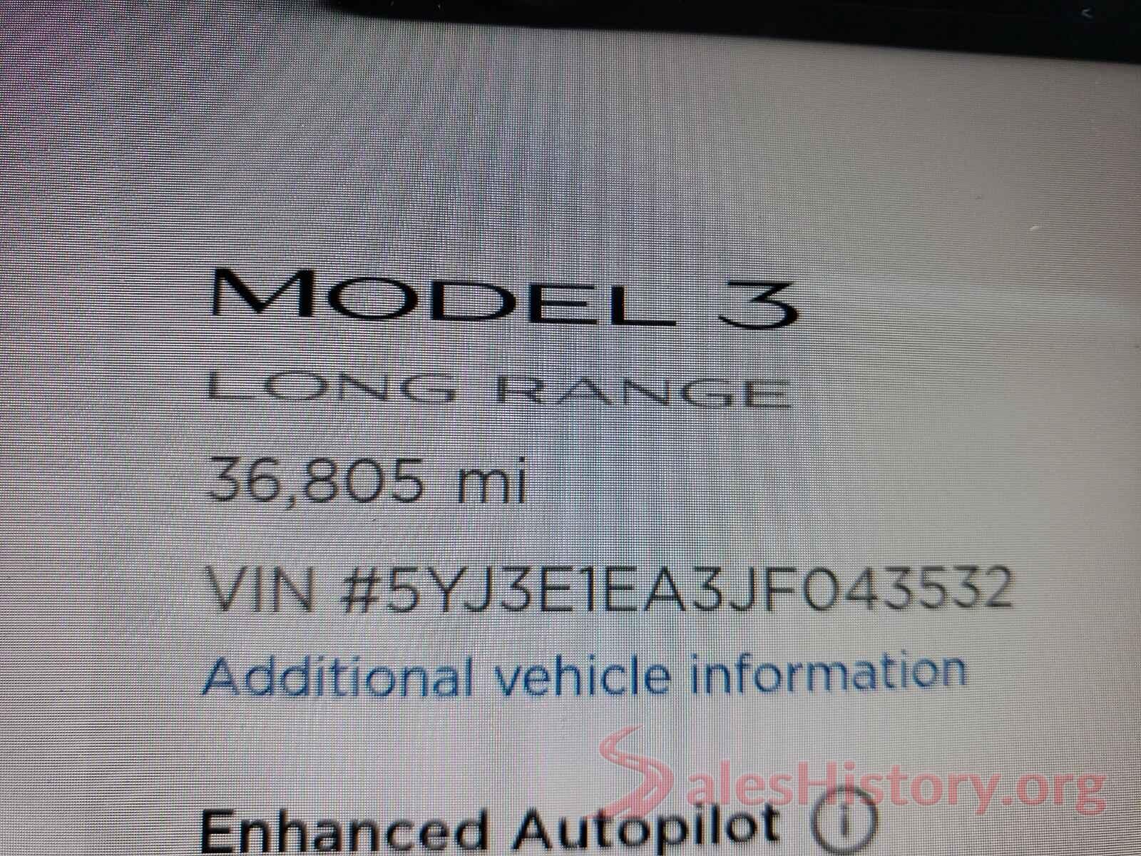 5YJ3E1EA3JF043532 2018 TESLA MODEL 3