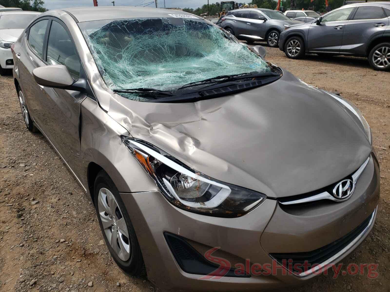 5NPDH4AE4GH667243 2016 HYUNDAI ELANTRA