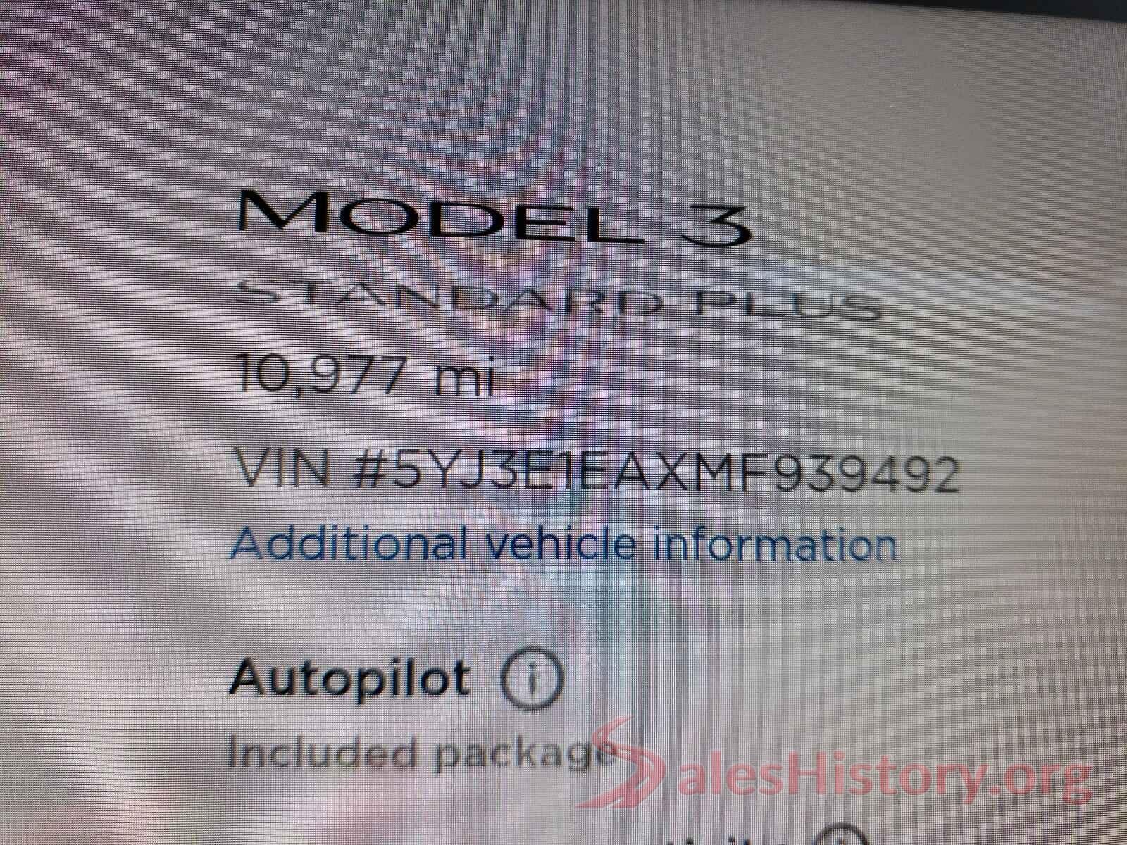 5YJ3E1EAXMF939492 2021 TESLA MODEL 3