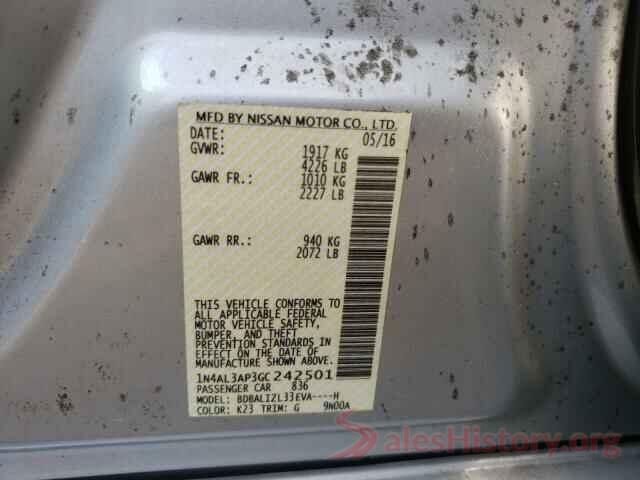 1N4AL3AP3GC242501 2016 NISSAN ALTIMA