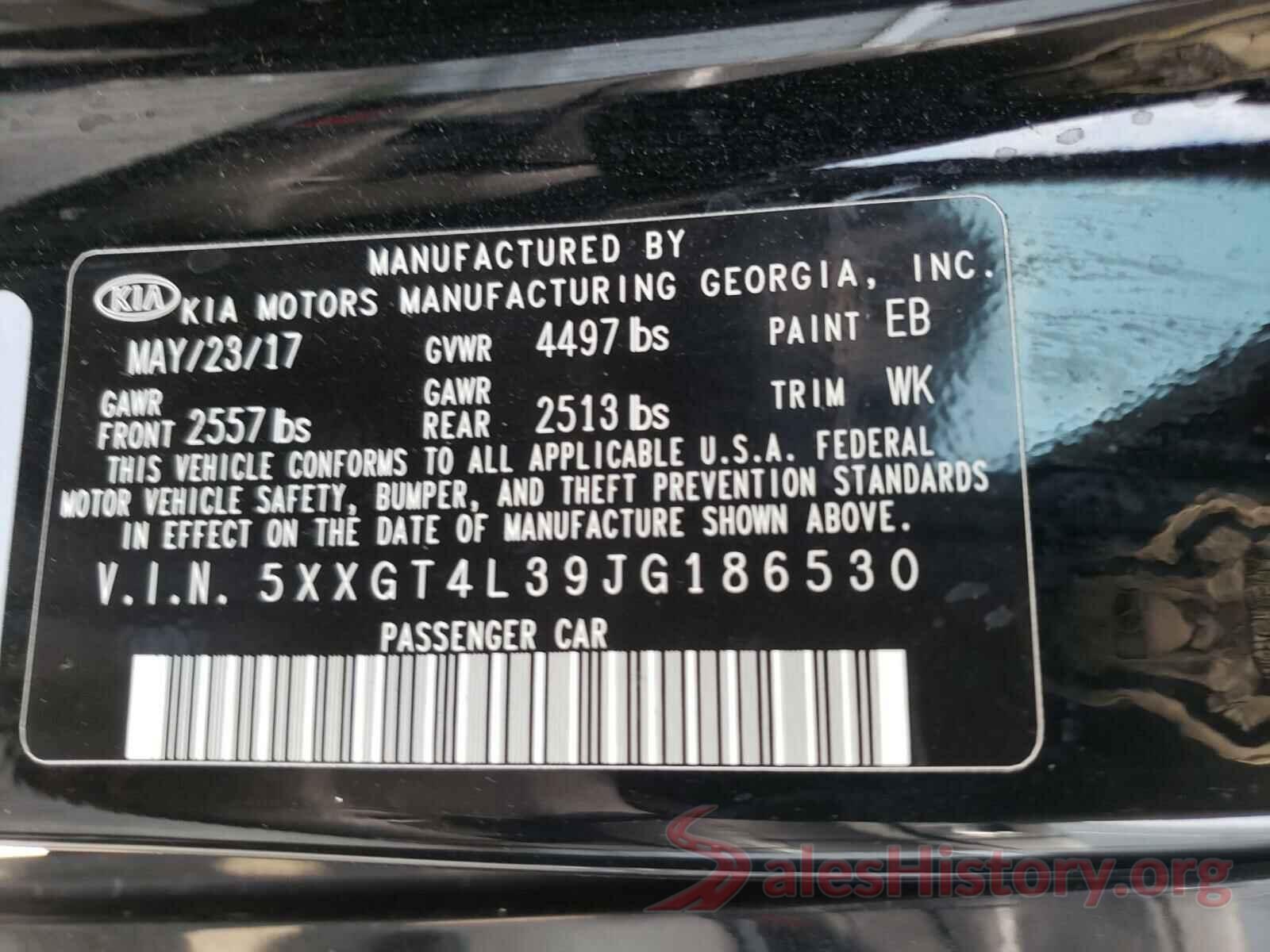 5XXGT4L39JG186530 2018 KIA OPTIMA