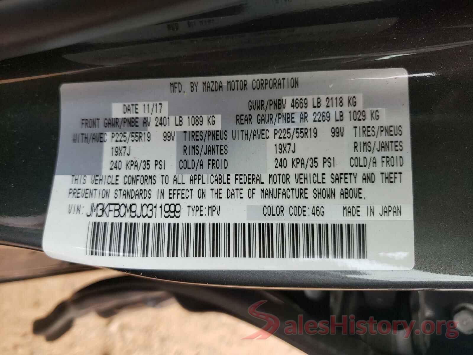 JM3KFBCM9J0311999 2018 MAZDA CX-5