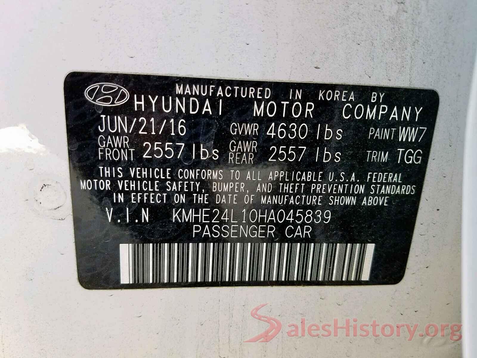 KMHE24L10HA045839 2017 HYUNDAI SONATA