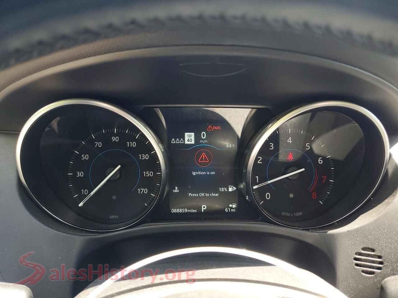 2020 JAGUAR F-PACE VIN SADCJ2FXXLA644330, interior center console