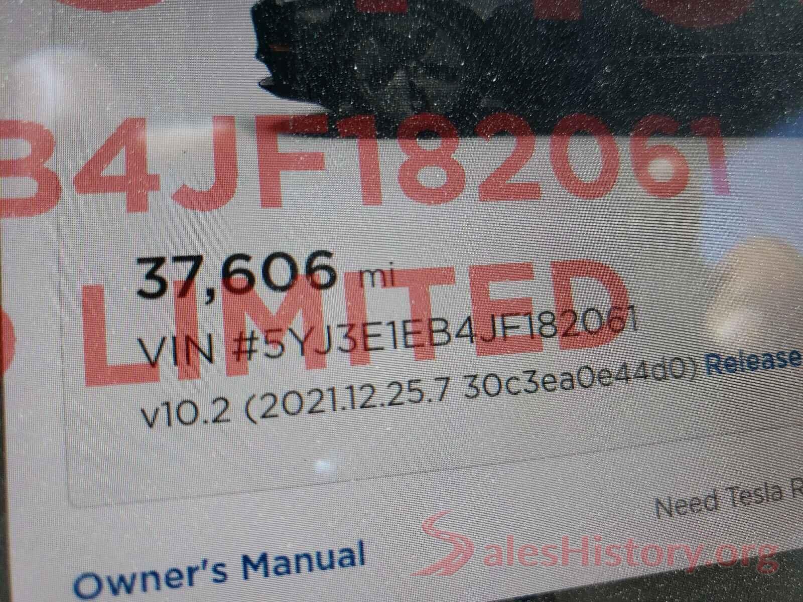 5YJ3E1EB4JF182061 2018 TESLA MODEL 3