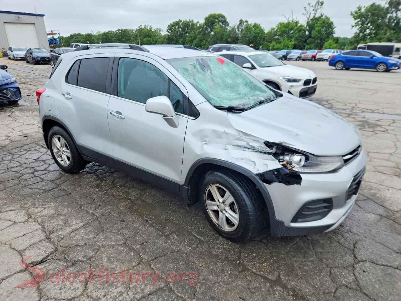 2020 CHEVROLET TRAX VIN 3GNCJLSB9LL320684, rear 3/4 view