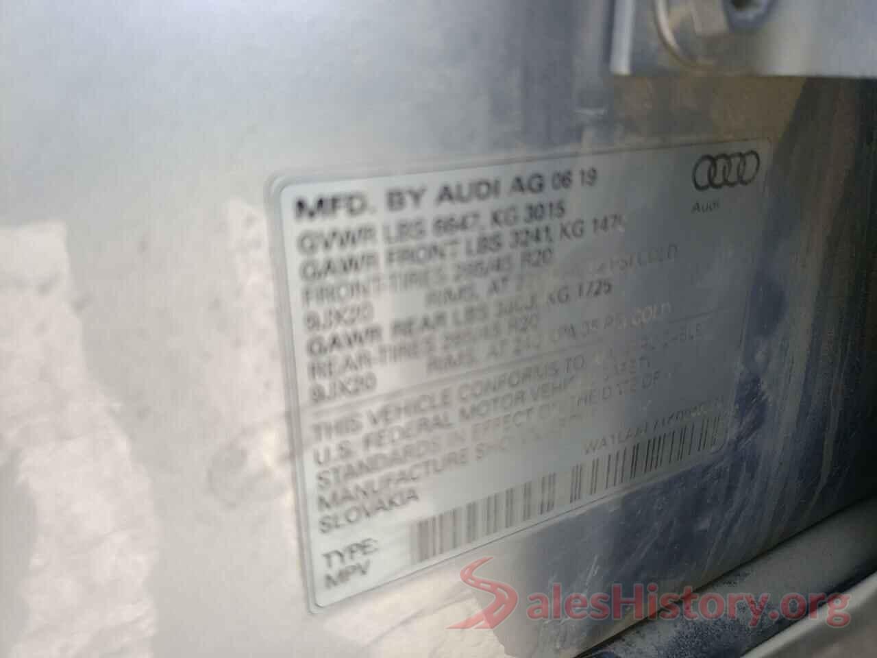 WA1LAAF71KD046284 2019 AUDI Q7