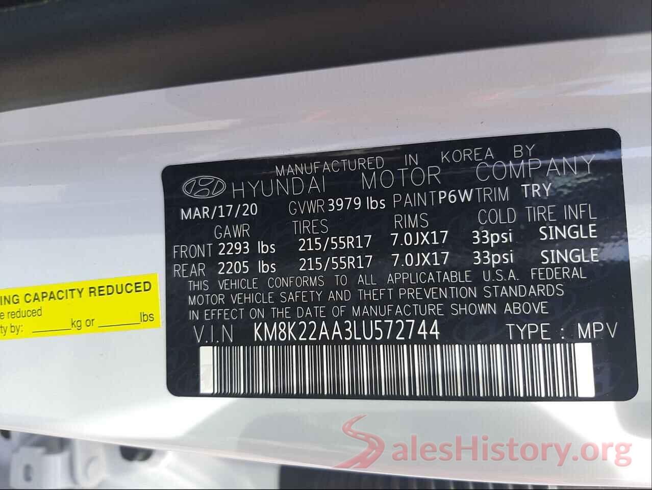 KM8K22AA3LU572744 2020 HYUNDAI KONA