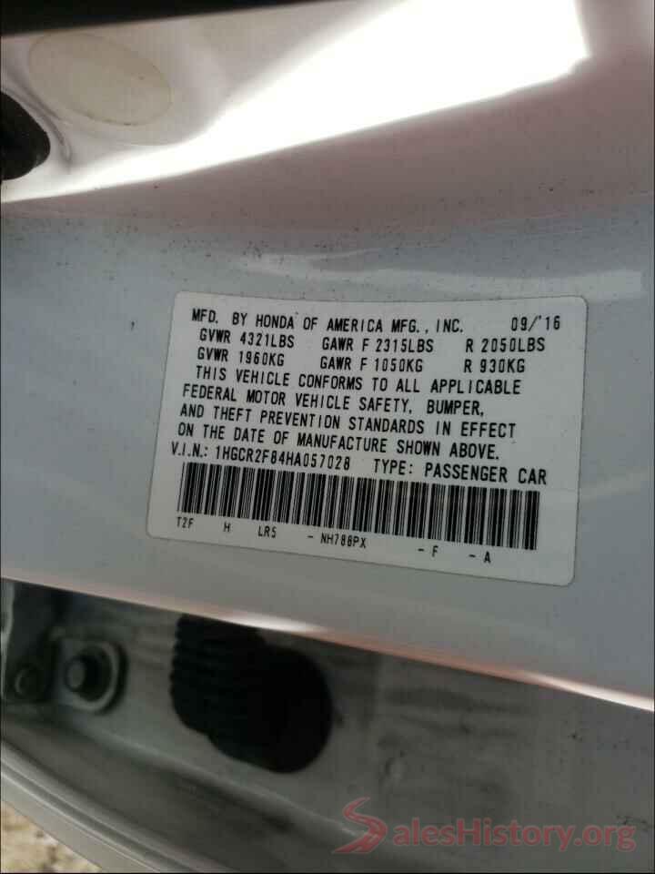 1HGCR2F84HA057028 2017 HONDA ACCORD