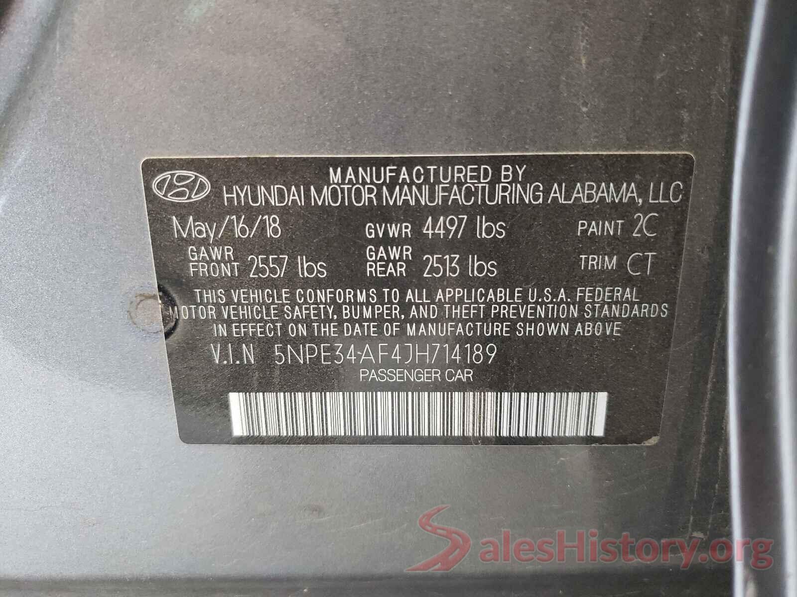 5NPE34AF4JH714189 2018 HYUNDAI SONATA