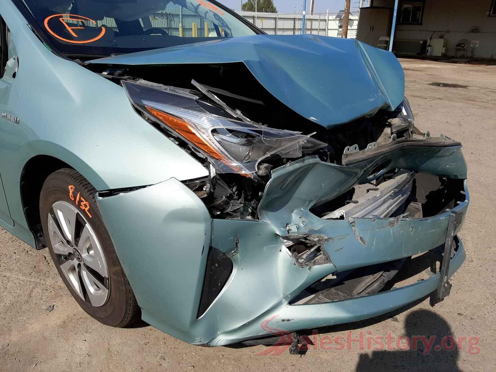 JTDKARFU9G3015724 2016 TOYOTA PRIUS