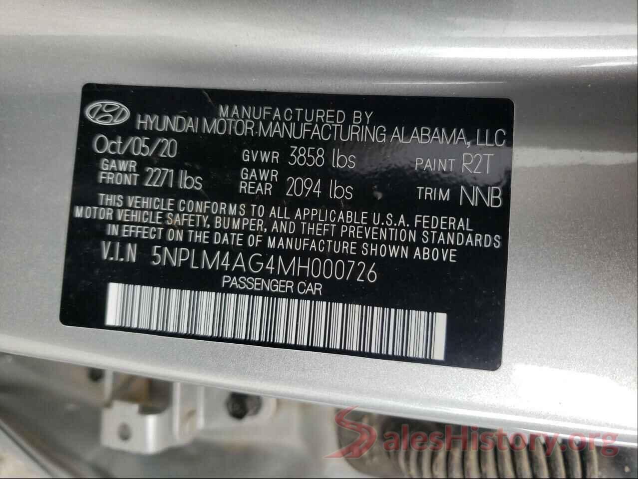 5NPLM4AG4MH000726 2021 HYUNDAI ELANTRA