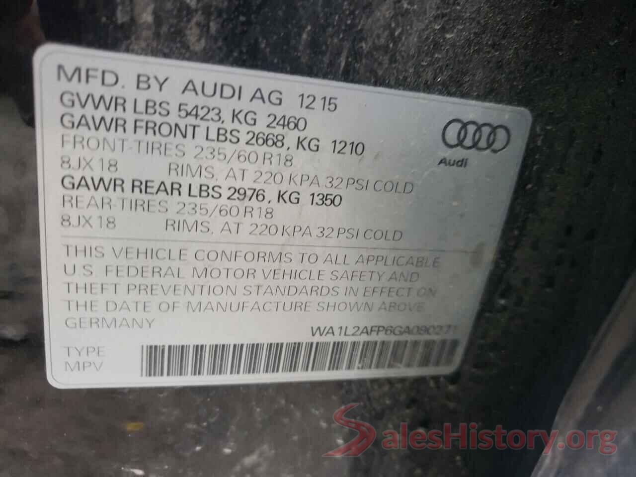 WA1L2AFP6GA090271 2016 AUDI Q5