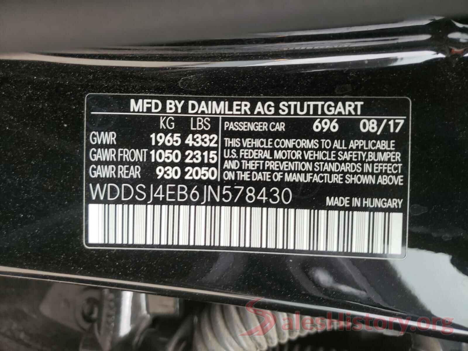 WDDSJ4EB6JN578430 2018 MERCEDES-BENZ CLA-CLASS