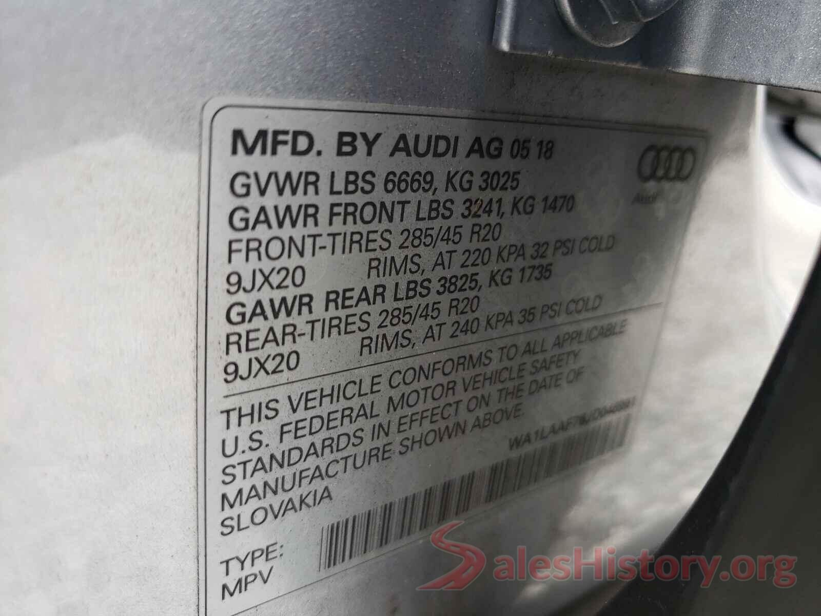 WA1LAAF76JD046991 2018 AUDI Q7