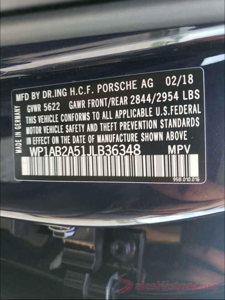 WP1AB2A51JLB36348 2018 PORSCHE MACAN