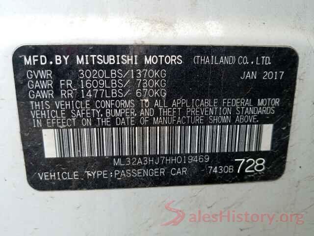 ML32A3HJ7HH019469 2017 MITSUBISHI MIRAGE