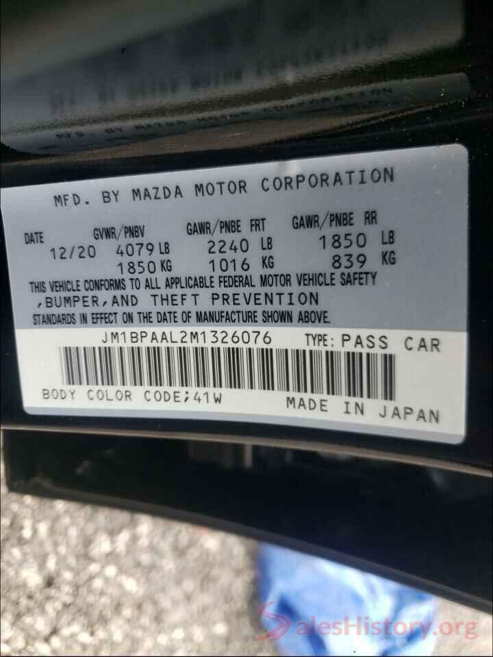 JM1BPAAL2M1326076 2021 MAZDA 3