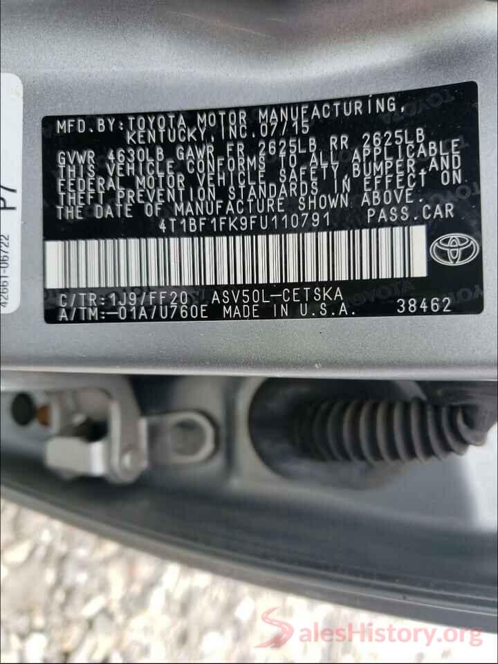 4T1BF1FK9FU110791 2015 TOYOTA CAMRY