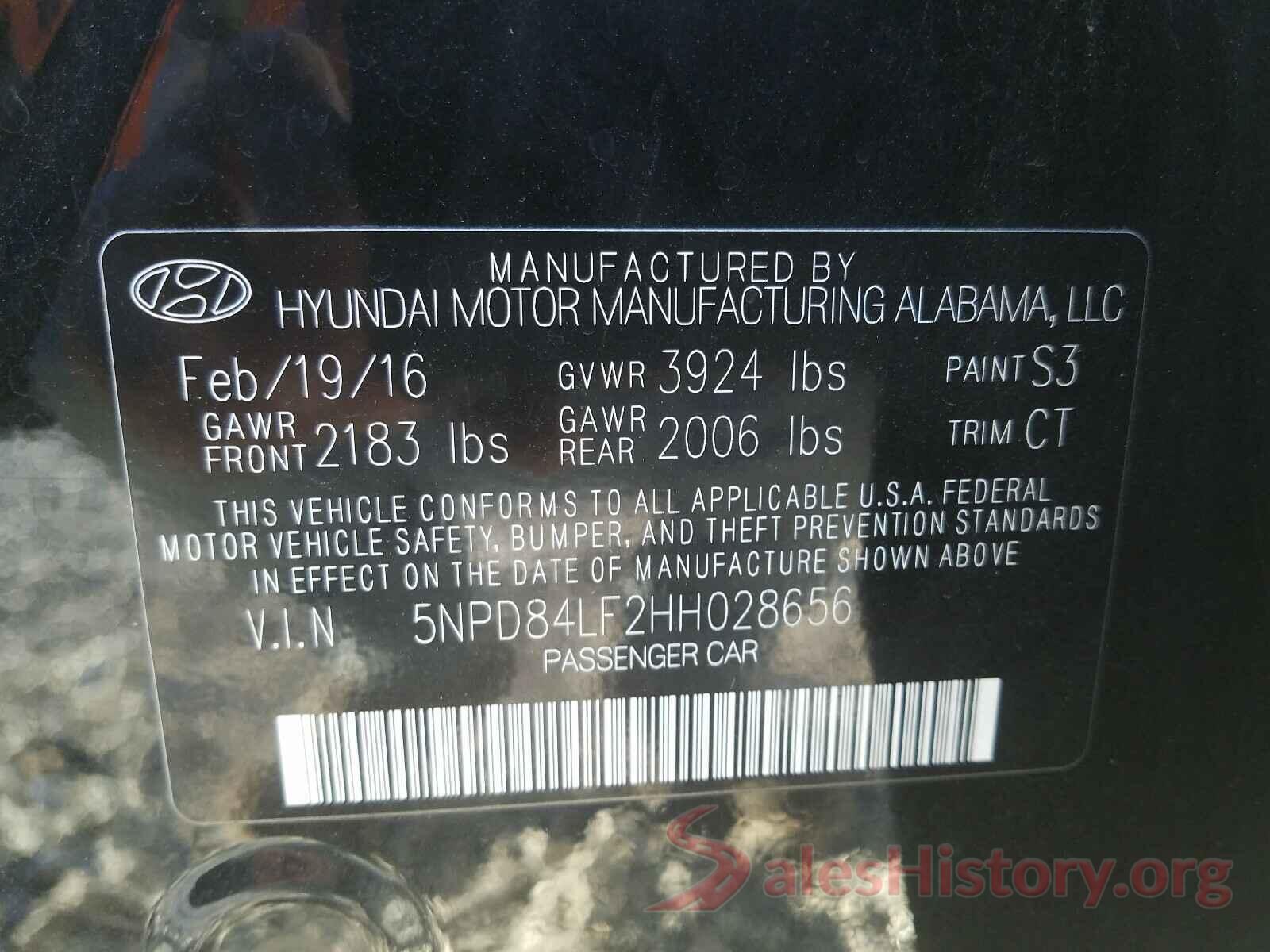 5NPD84LF2HH028656 2017 HYUNDAI ELANTRA