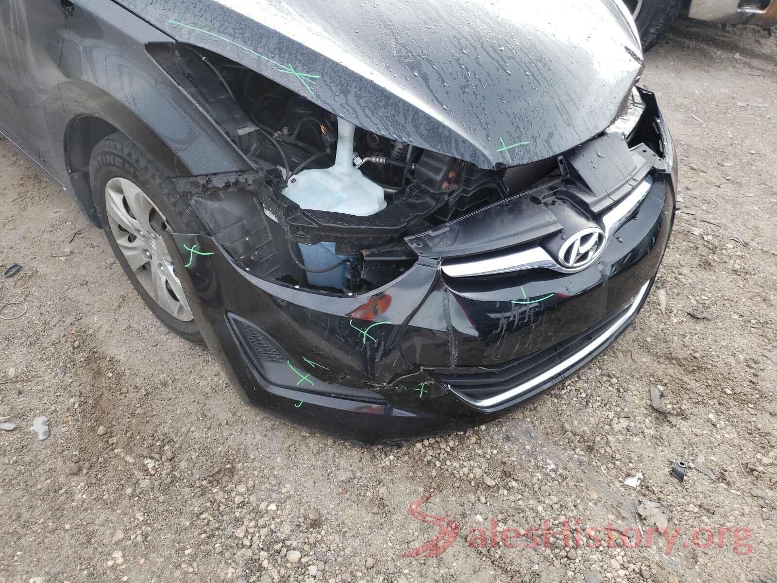 5NPDH4AE8GH797302 2016 HYUNDAI ELANTRA