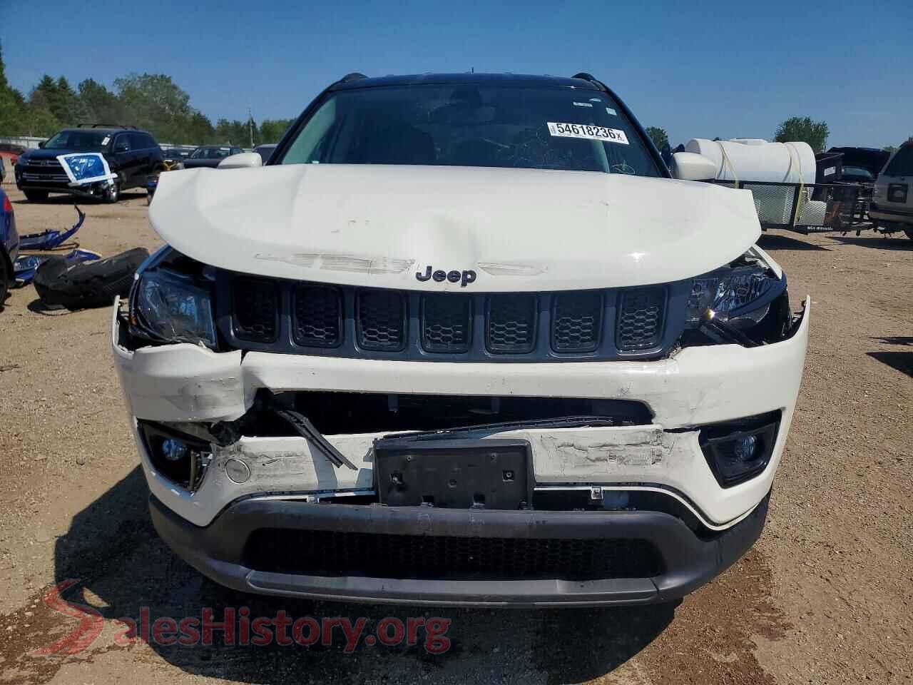 2019 JEEP COMPASS VIN 3C4NJDBB9KT674078, rear view