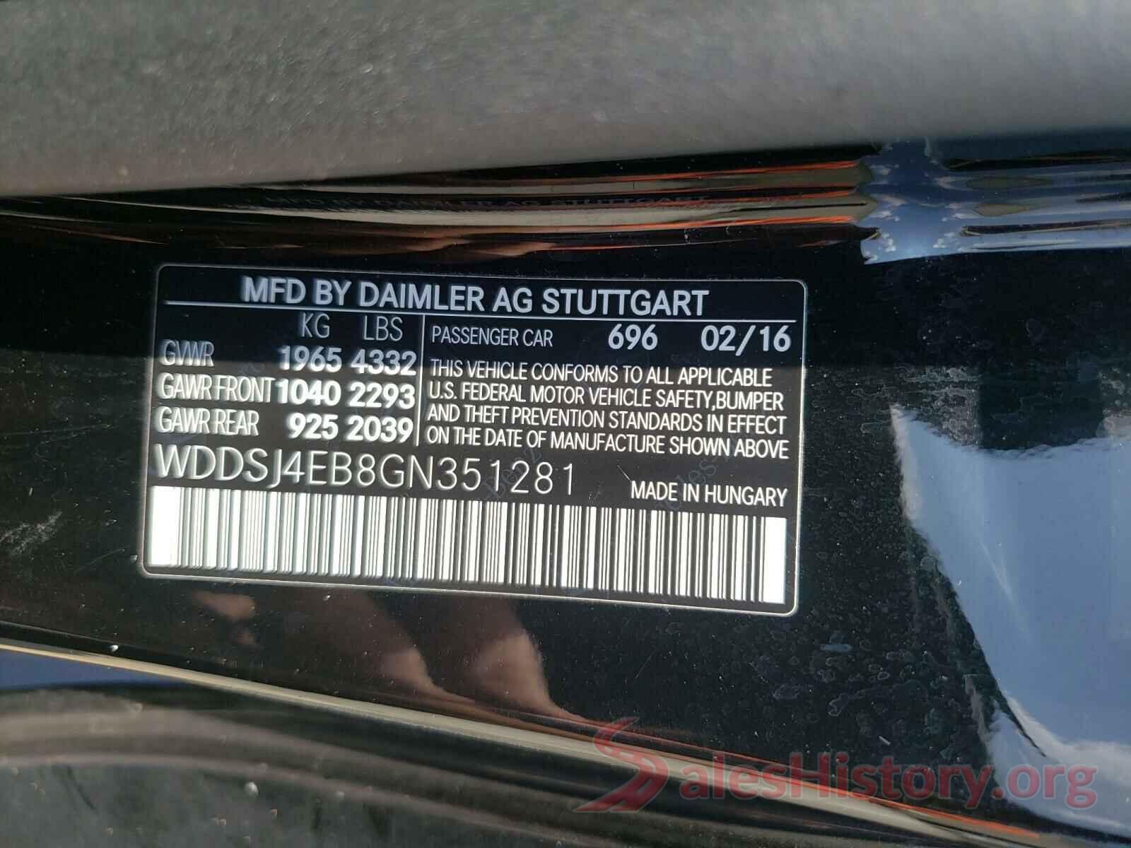 WDDSJ4EB8GN351281 2016 MERCEDES-BENZ CLA-CLASS