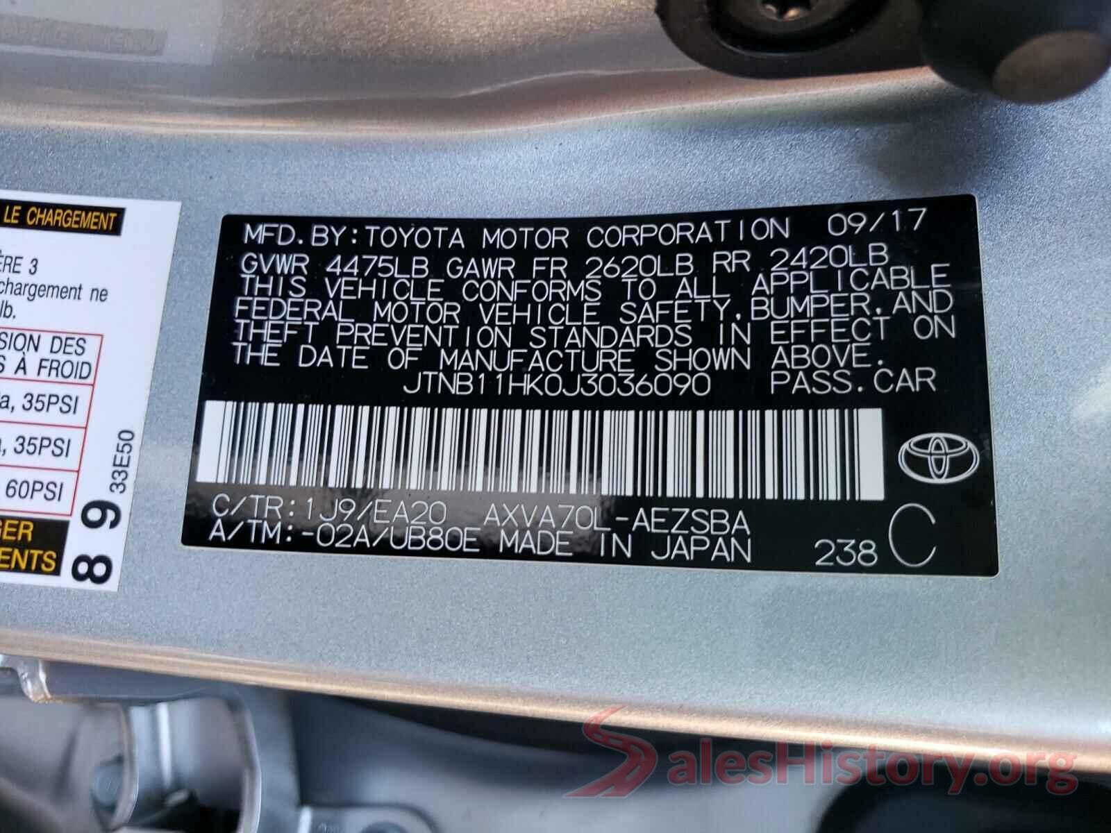 JTNB11HK0J3036090 2018 TOYOTA CAMRY