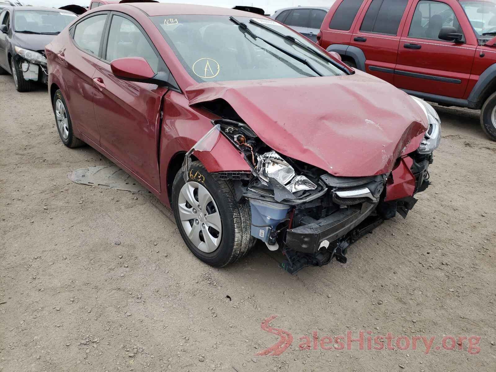 5NPDH4AE8GH762923 2016 HYUNDAI ELANTRA