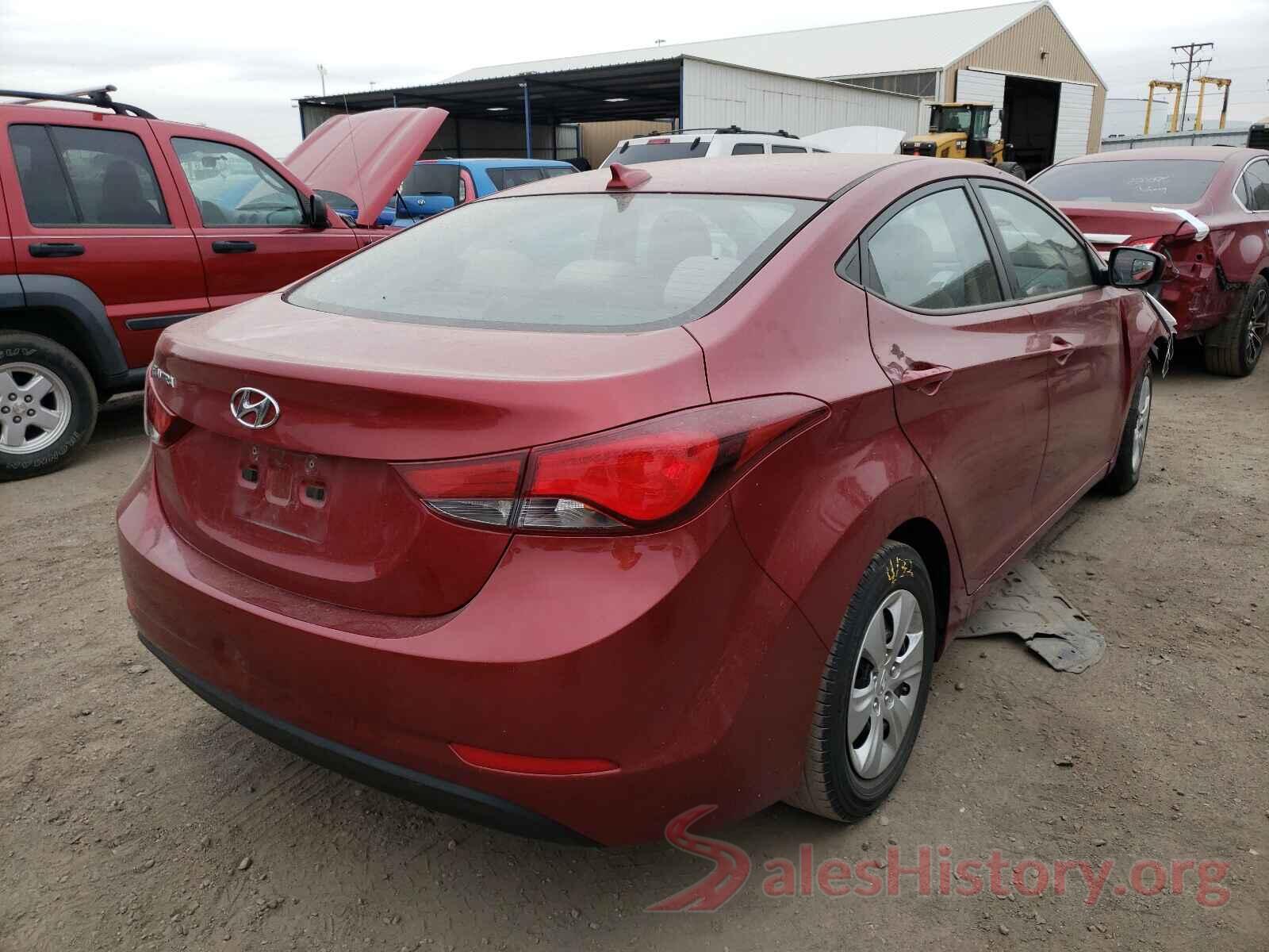 5NPDH4AE8GH762923 2016 HYUNDAI ELANTRA