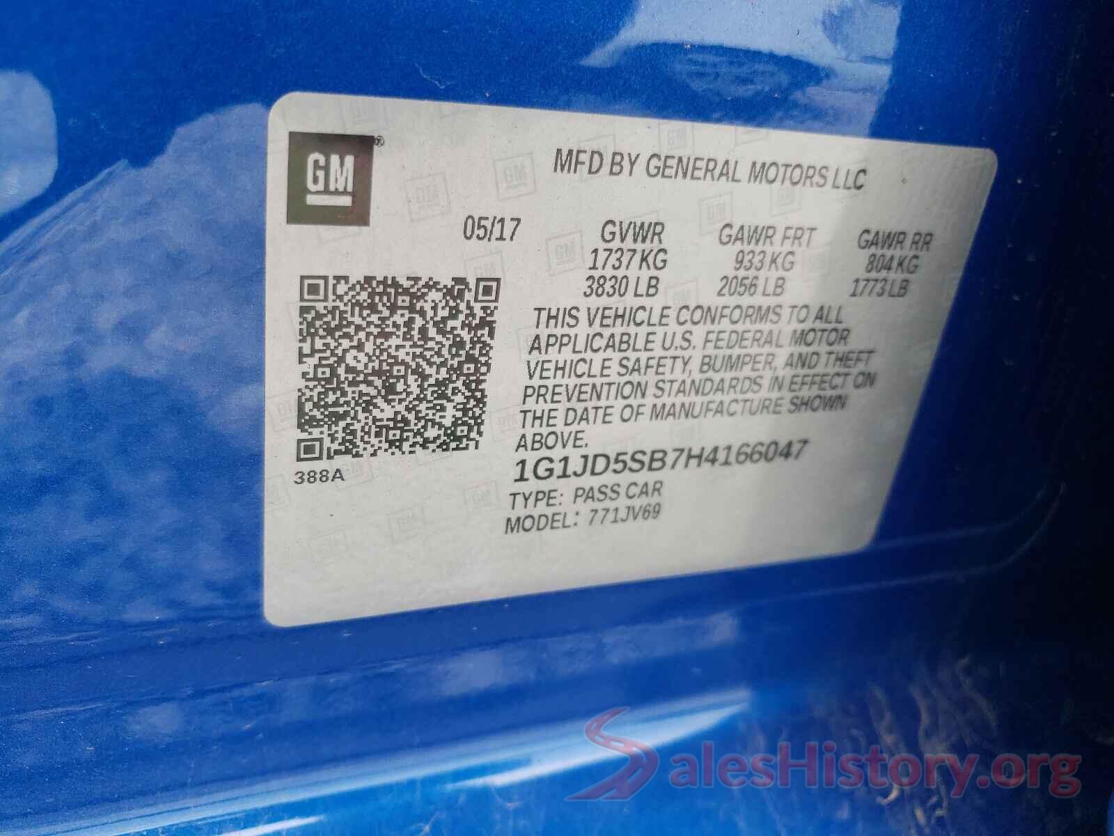 1G1JD5SB7H4166047 2017 CHEVROLET SONIC