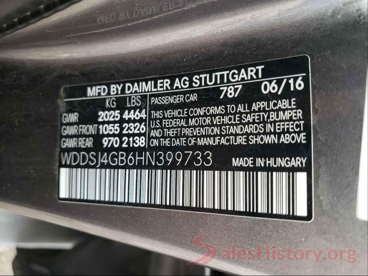 WDDSJ4GB6HN399733 2017 MERCEDES-BENZ CLA-CLASS