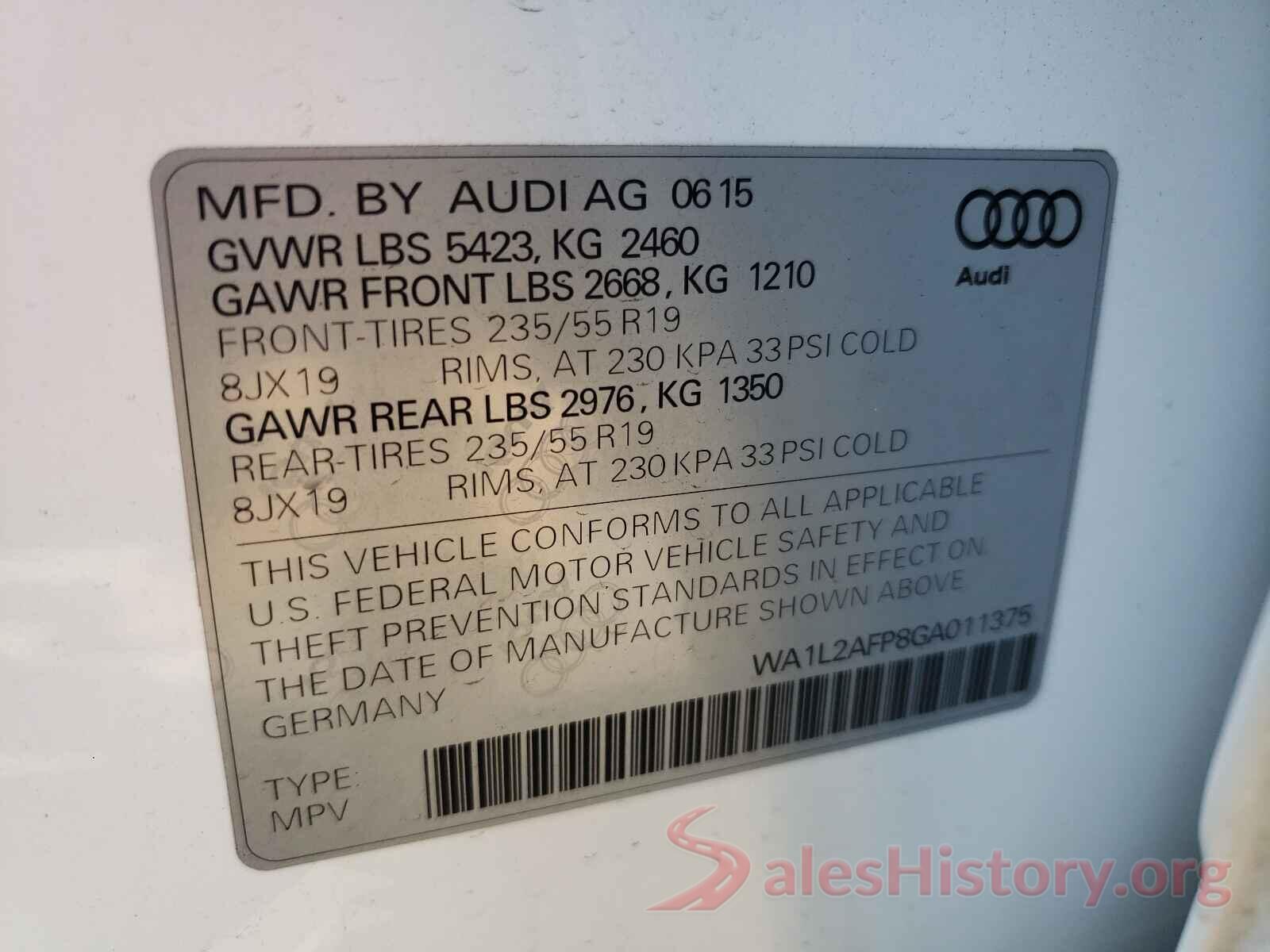 WA1L2AFP8GA011375 2016 AUDI Q5