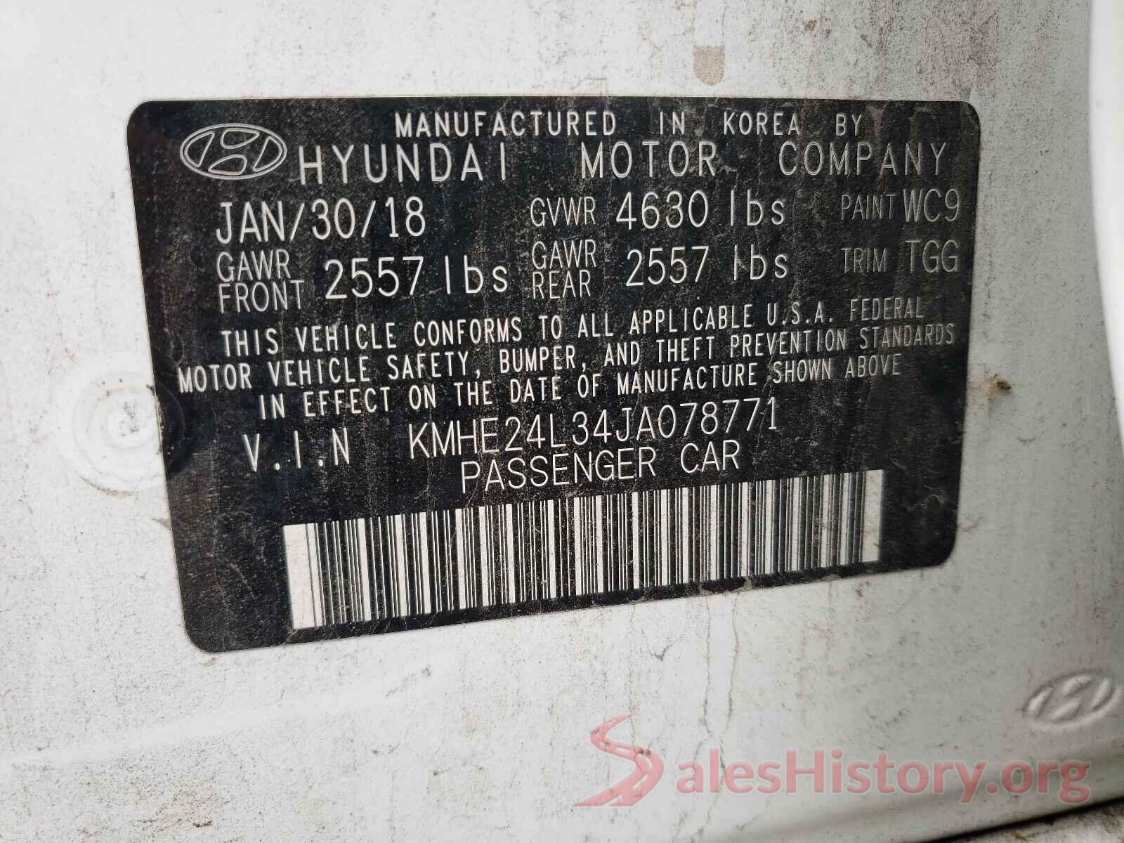 KMHE24L34JA078771 2018 HYUNDAI SONATA