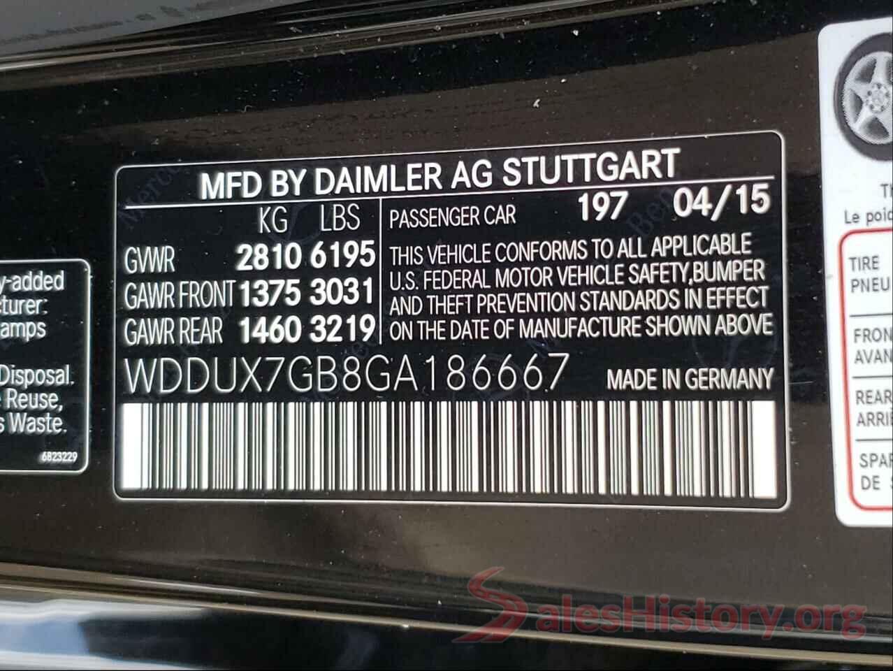 WDDUX7GB8GA186667 2016 MERCEDES-BENZ ALL OTHER