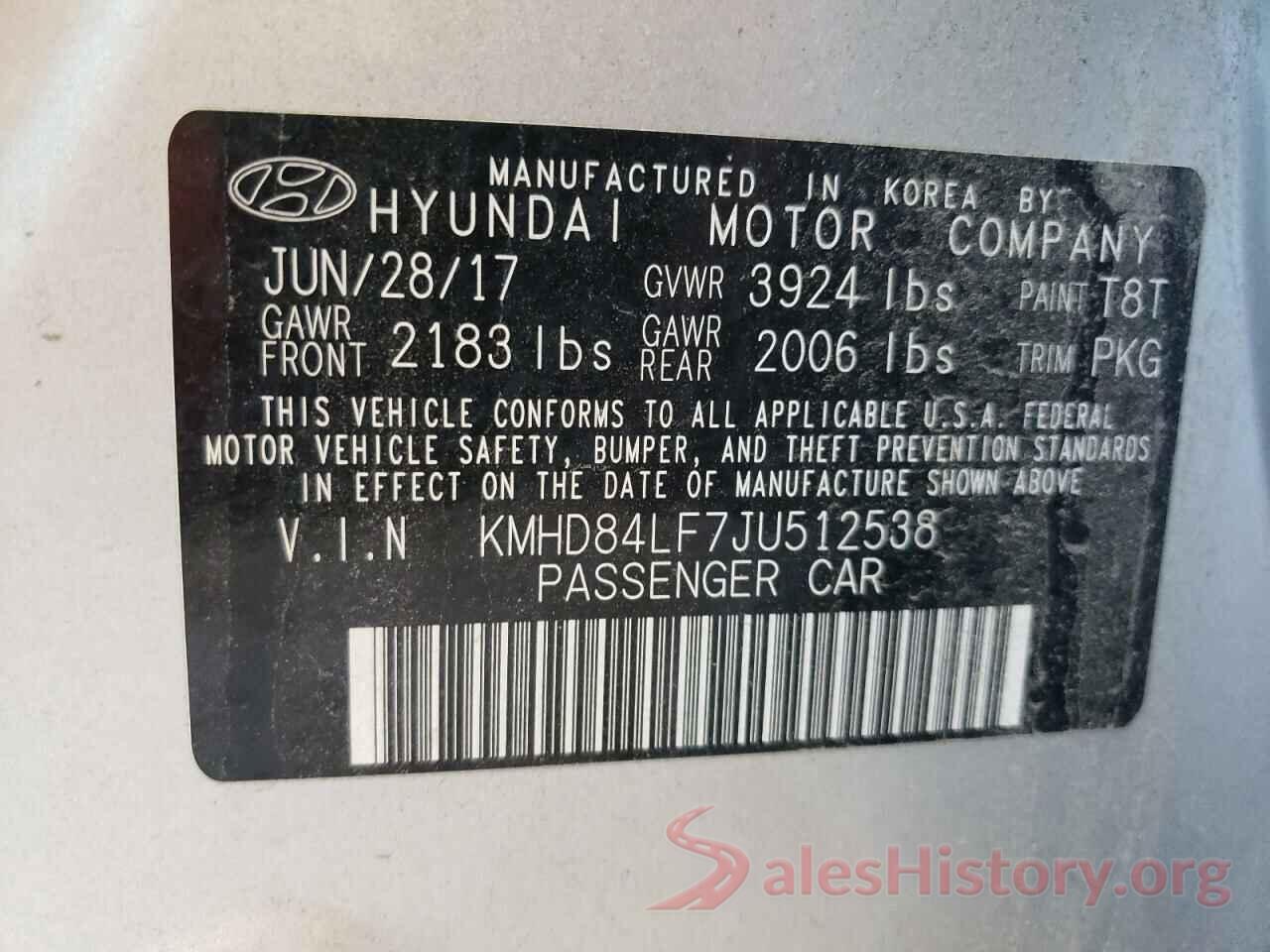 KMHD84LF7JU512538 2018 HYUNDAI ELANTRA