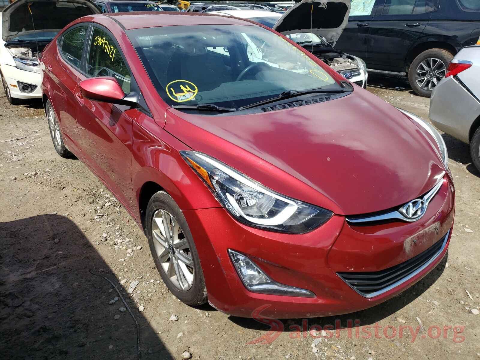 5NPDH4AEXGH667652 2016 HYUNDAI ELANTRA