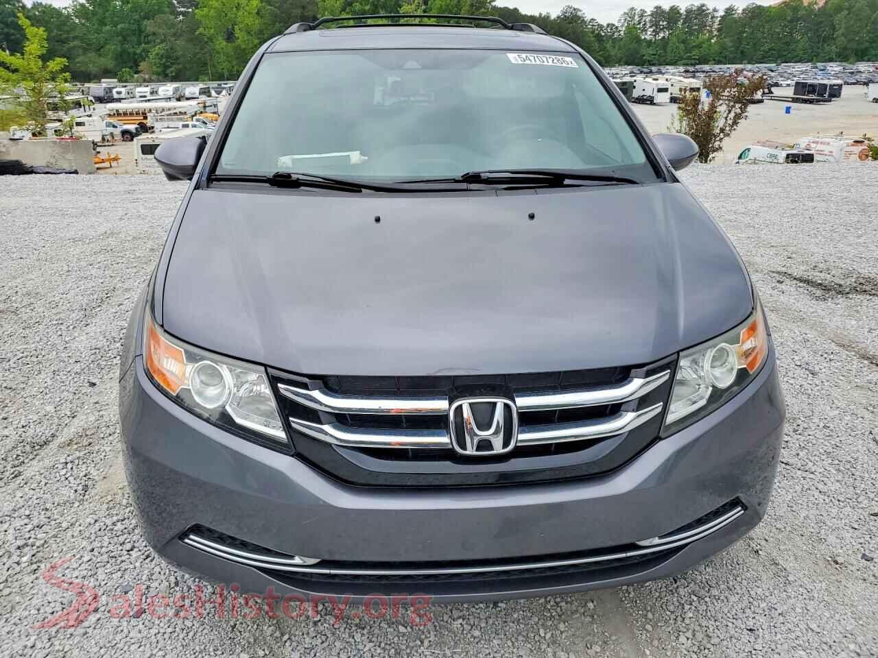 2017 HONDA ODYSSEY VIN 5FNRL5H62HB018419, rear view