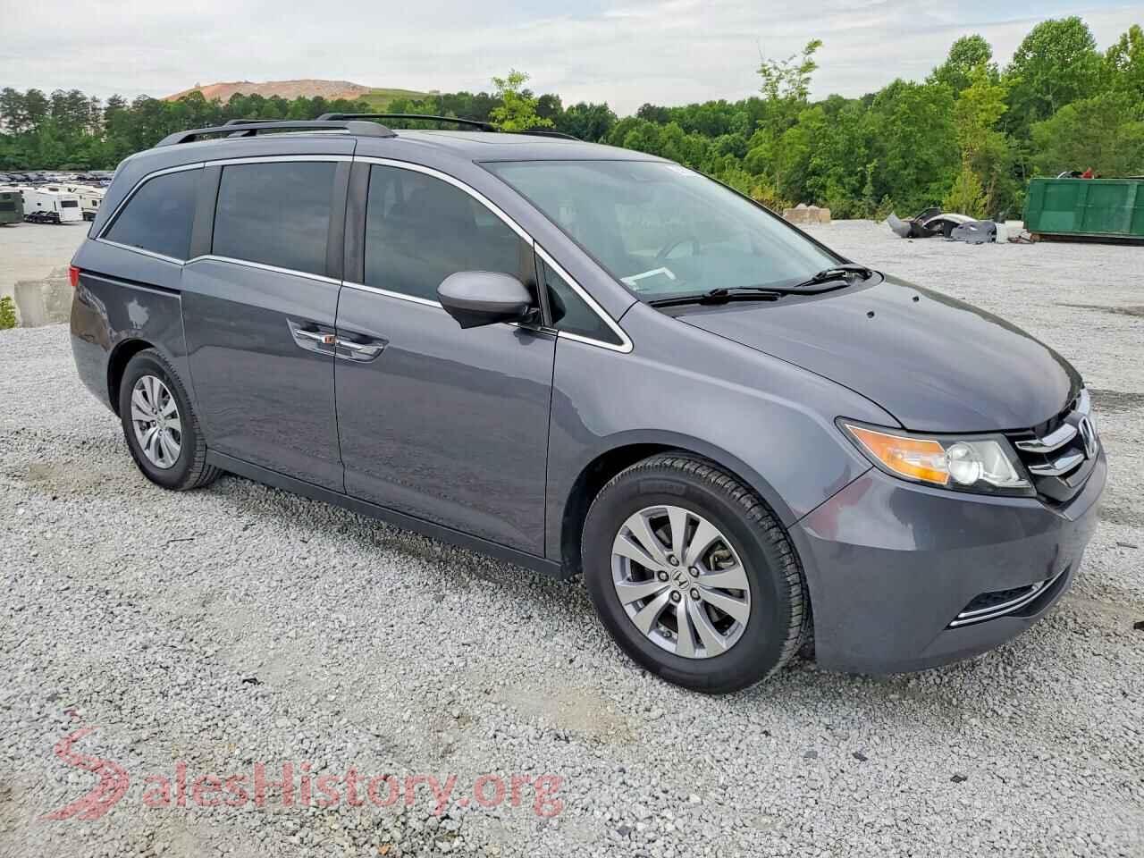 2017 HONDA ODYSSEY VIN 5FNRL5H62HB018419, rear 3/4 view