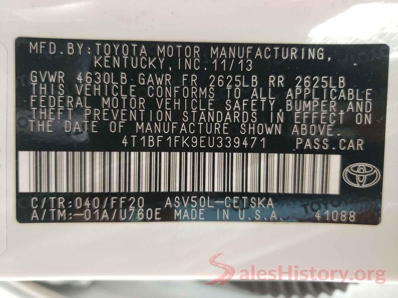 4T1BF1FK9EU339471 2014 TOYOTA CAMRY