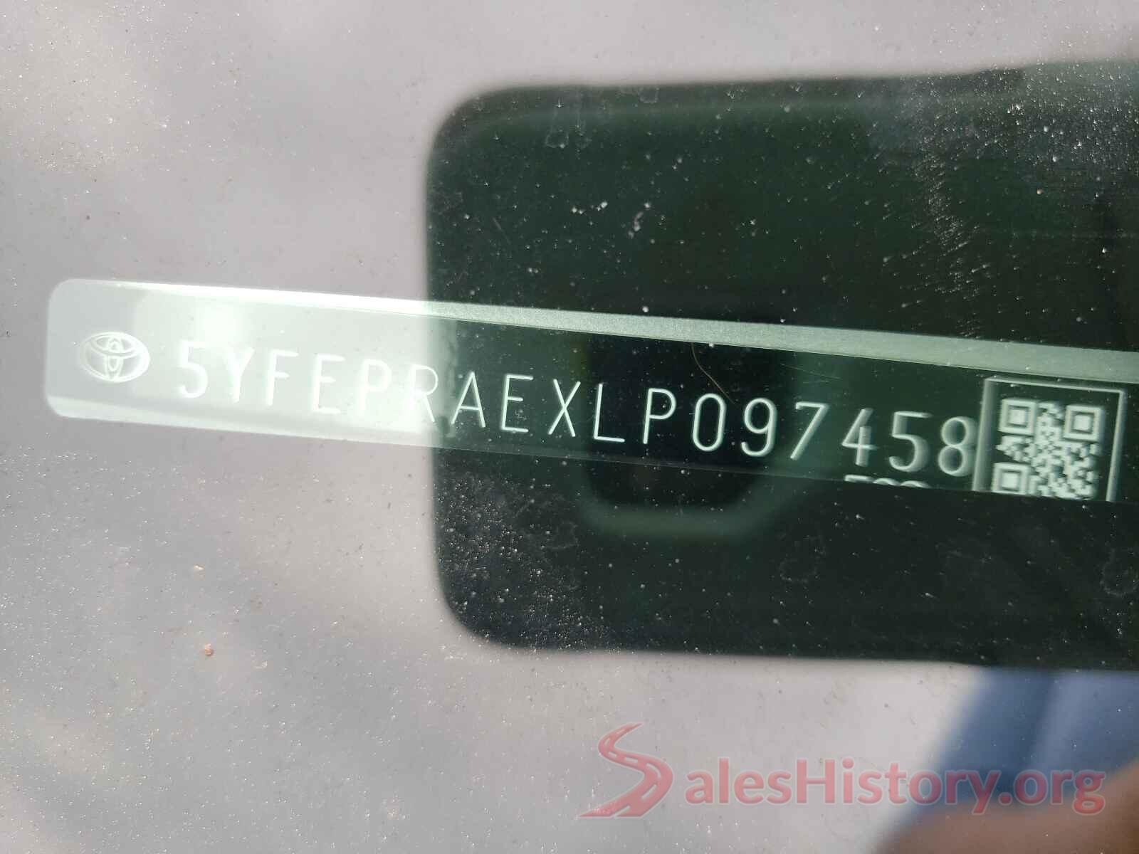 5YFEPRAEXLP097458 2020 TOYOTA COROLLA