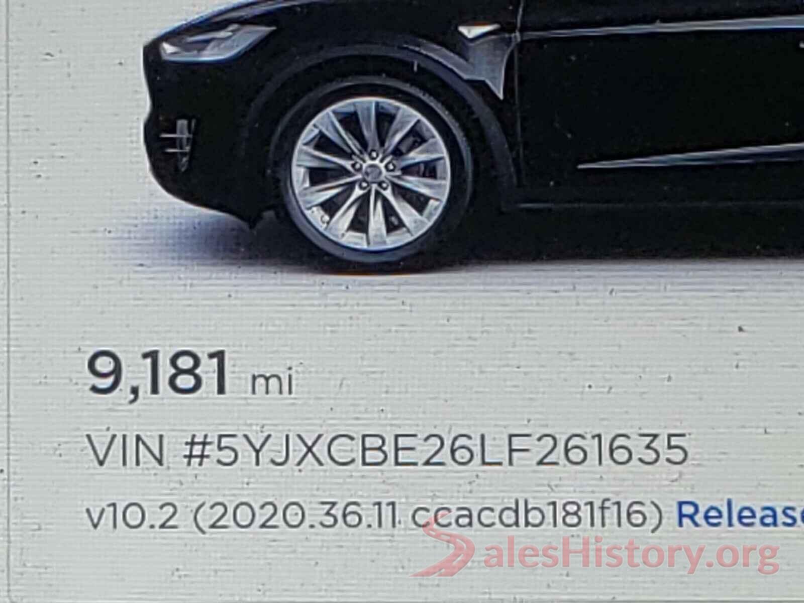 5YJXCBE26LF261635 2020 TESLA MODEL X