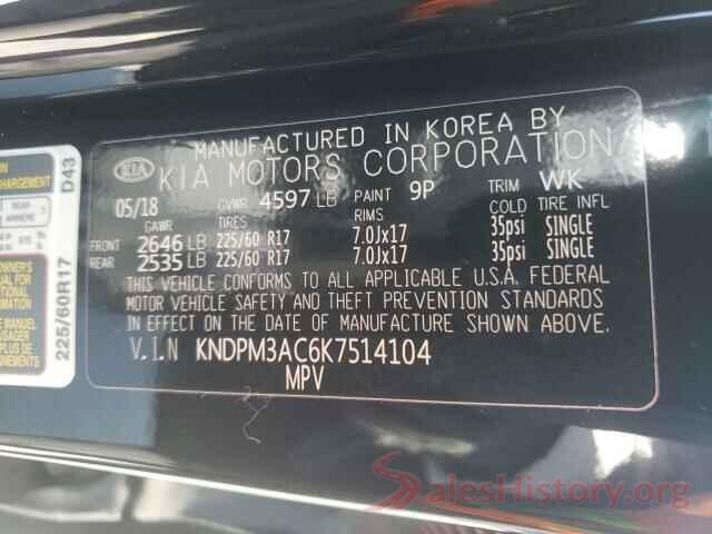 KNDPM3AC6K7514104 2019 KIA SPORTAGE