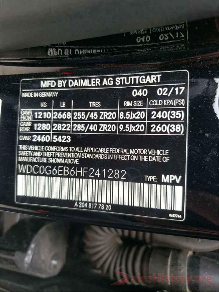 WDC0G6EB6HF241282 2017 MERCEDES-BENZ GLC-CLASS