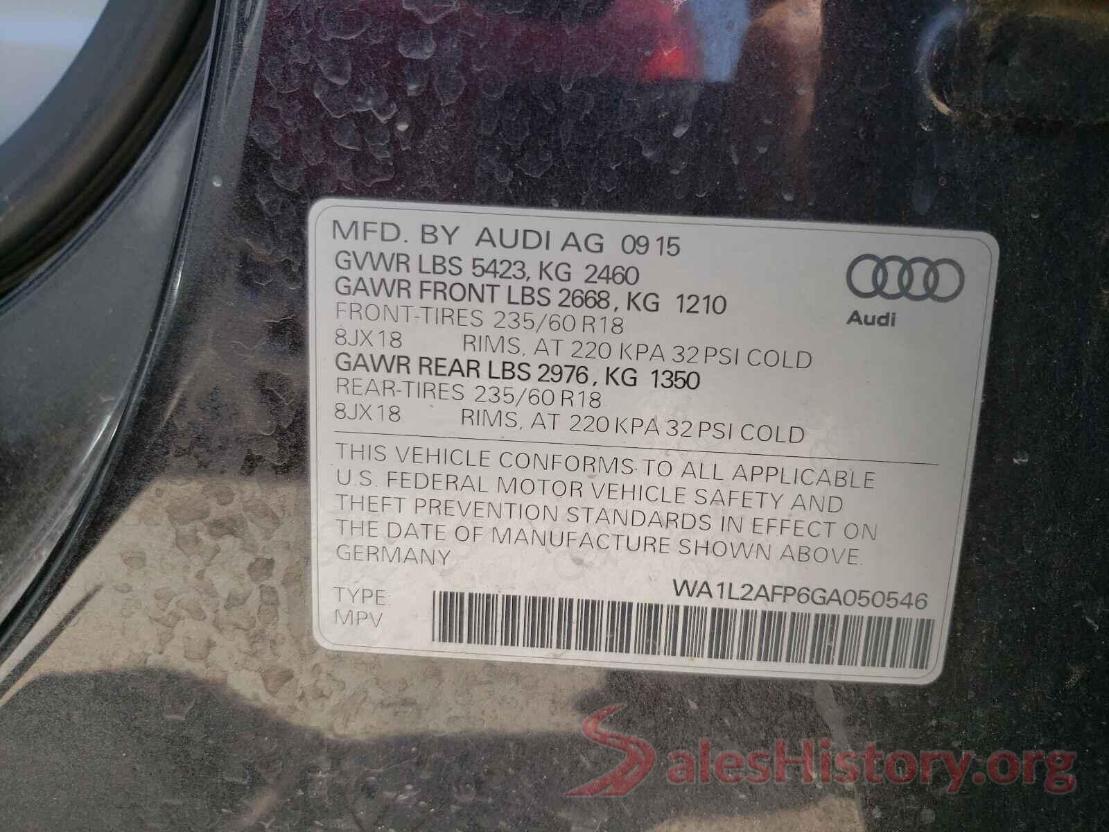 WA1L2AFP6GA050546 2016 AUDI Q5