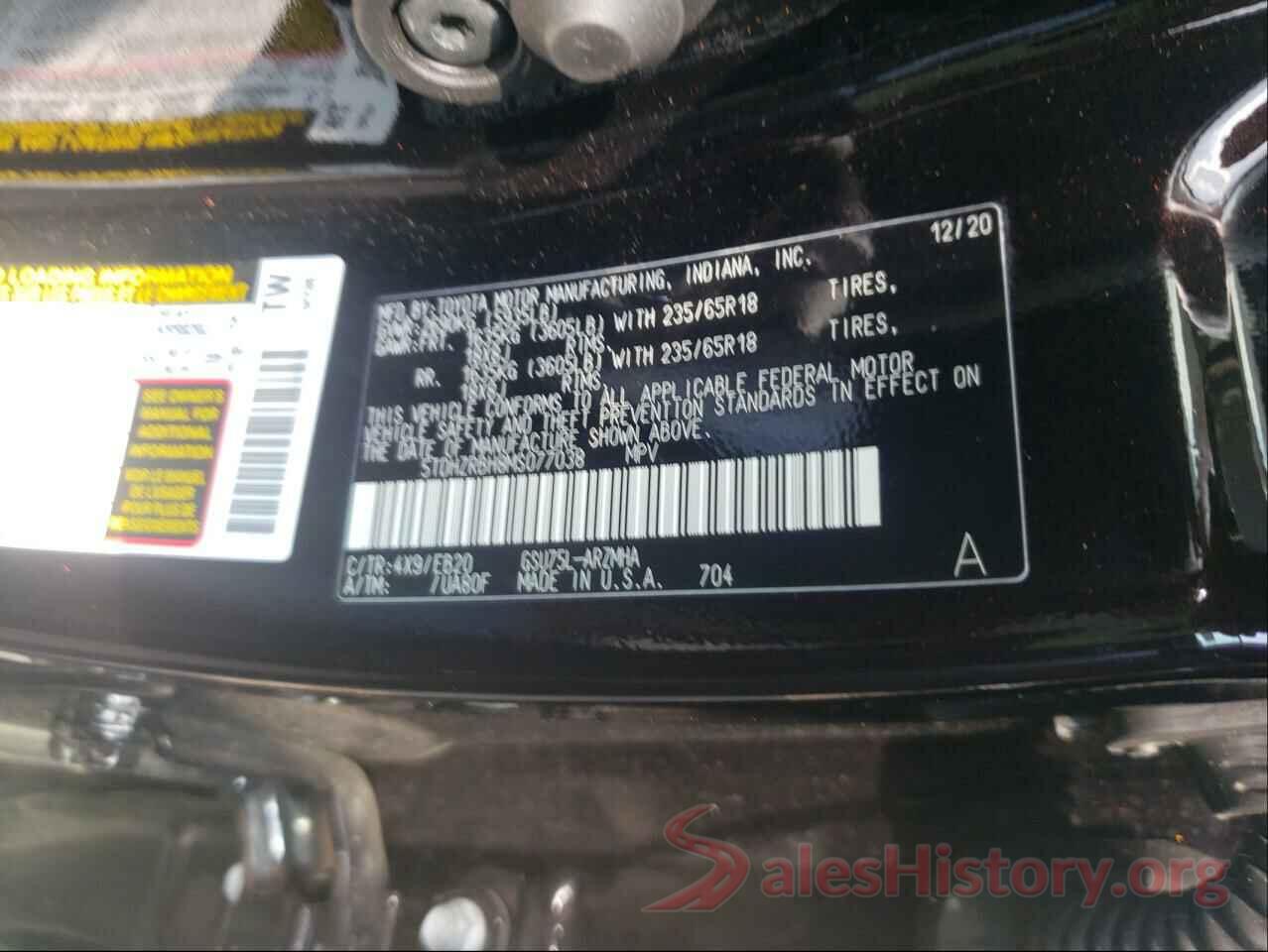 5TDHZRBH8MS077038 2021 TOYOTA HIGHLANDER