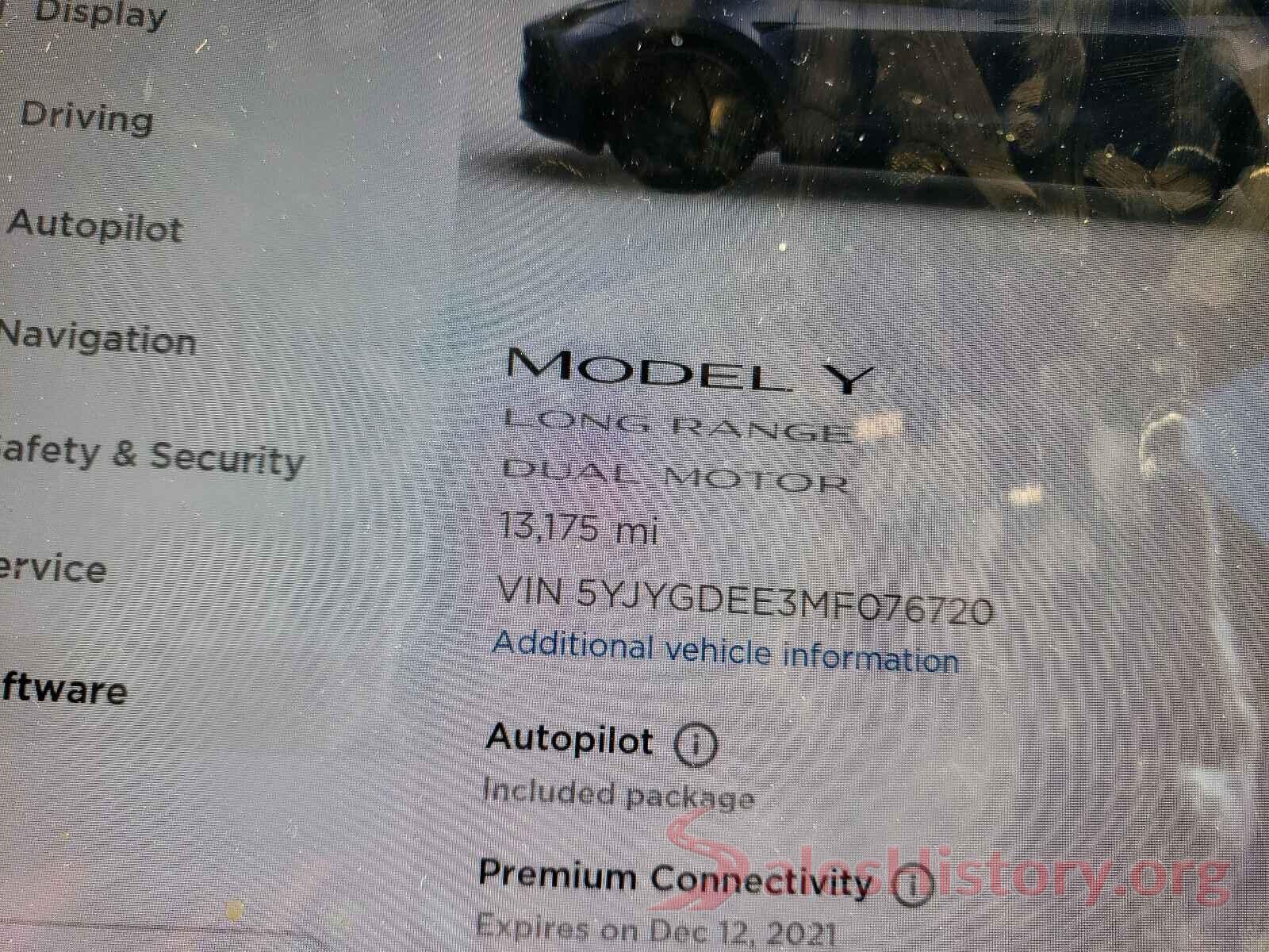 5YJYGDEE3MF076720 2021 TESLA MODEL Y